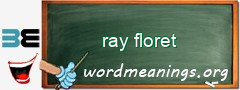 WordMeaning blackboard for ray floret